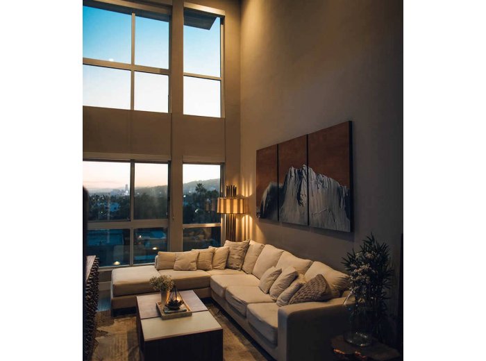 Woven Living Room L Sofa